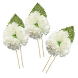 Max 3Pcs/Set Bridal Flower Hairpin Hair Ornament Headwear Jewelry Milky white