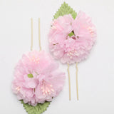 Max 3Pcs/Set Bridal Flower Hairpin Hair Ornament Headwear Jewelry Pink