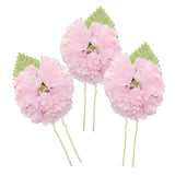 Max 3Pcs/Set Bridal Flower Hairpin Hair Ornament Headwear Jewelry Pink