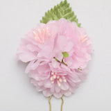 Max 3Pcs/Set Bridal Flower Hairpin Hair Ornament Headwear Jewelry Pink