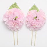 Max 3Pcs/Set Bridal Flower Hairpin Hair Ornament Headwear Jewelry Pink