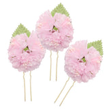 Max 3Pcs/Set Bridal Flower Hairpin Hair Ornament Headwear Jewelry Pink