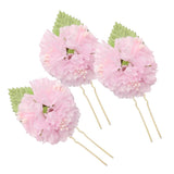 Max 3Pcs/Set Bridal Flower Hairpin Hair Ornament Headwear Jewelry Pink