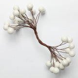 Max 200Pcs Artificial Foam Berry Flower Wedding Bouquet DIY Craft Decor White