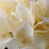 Max 6Pcs Artificial Hydrangea Flower Head DIY Wedding Decor Light yellow