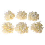 Max 6Pcs Artificial Hydrangea Flower Head DIY Wedding Decor Light yellow