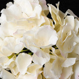 Max 6Pcs Artificial Hydrangea Flower Head DIY Wedding Decor Light yellow