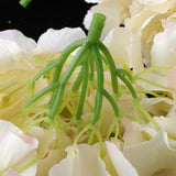 Max 6Pcs Artificial Hydrangea Flower Head DIY Wedding Decor Light yellow