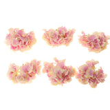 Max 6Pcs Artificial Hydrangea Flower Head DIY Wedding Decor Purple