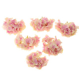 Max 6Pcs Artificial Hydrangea Flower Head DIY Wedding Decor Purple