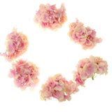 Max 6Pcs Artificial Hydrangea Flower Head DIY Wedding Decor Purple