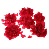 Max 6pcs Artificial Hydrangea Flower Head DIY Wedding Decor Rose red