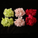 Max 6pcs Artificial Hydrangea Flower Head DIY Wedding Decor Pink rose green