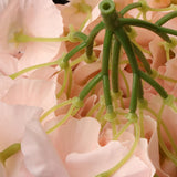 Max 6pcs Artificial Hydrangea Flower Head DIY Wedding Decor Pink rose green