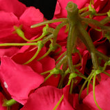 Max 6pcs Artificial Hydrangea Flower Head DIY Wedding Decor Pink rose green