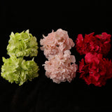Max 6pcs Artificial Hydrangea Flower Head DIY Wedding Decor Pink rose green