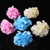 Max 6pcs Artificial Hydrangea Flower Head DIY Wedding Decor Pink blue and white