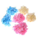 Max 6pcs Artificial Hydrangea Flower Head DIY Wedding Decor Pink blue and white