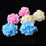 Max 6pcs Artificial Hydrangea Flower Head DIY Wedding Decor Pink blue and white