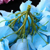 Max 6pcs Artificial Hydrangea Flower Head DIY Wedding Decor Pink blue and white