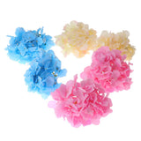 Max 6pcs Artificial Hydrangea Flower Head DIY Wedding Decor Pink blue and white