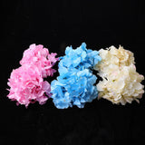 Max 6pcs Artificial Hydrangea Flower Head DIY Wedding Decor Pink blue and white