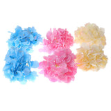 Max 6pcs Artificial Hydrangea Flower Head DIY Wedding Decor Pink blue and white