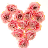 Max 12 Pieces Silk Rose Flower Heads Wedding DIY Bouquet Decor Deep Pink