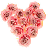 Max 12 Pieces Silk Rose Flower Heads Wedding DIY Bouquet Decor Deep Pink