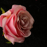 Max 12 Pieces Silk Rose Flower Heads Wedding DIY Bouquet Decor Deep Pink