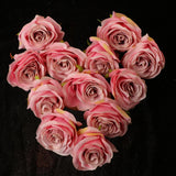 Max 12 Pieces Silk Rose Flower Heads Wedding DIY Bouquet Decor Deep Pink