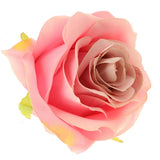 Max 12 Pieces Silk Rose Flower Heads Wedding DIY Bouquet Decor Deep Pink