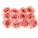 Max 12 Pieces Silk Rose Flower Heads Wedding DIY Bouquet Decor Deep Pink