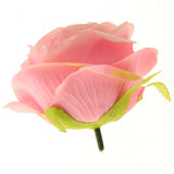 Max 12 Pieces Silk Rose Flower Heads Wedding DIY Bouquet Decor Deep Pink