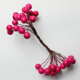 Max 200Pcs Artificial Foam Berry Flower Wedding Bouquet DIY Handcraft Rose Red