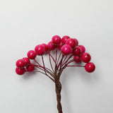 Max 200Pcs Artificial Foam Berry Flower Wedding Bouquet DIY Handcraft Rose Red