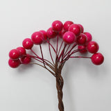 Max 200Pcs Artificial Foam Berry Flower Wedding Bouquet DIY Handcraft Rose Red