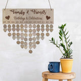 Family Birthday Board Plaque DIY Hanging Wooden Birthday Reminder Calendar 1
