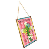 Maxbell Happy Easter Hanging Ornament Spring Bunny Plaque Party Door Home Decoration Cross 1
