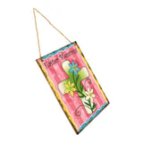 Maxbell Happy Easter Hanging Ornament Spring Bunny Plaque Party Door Home Decoration Cross 1