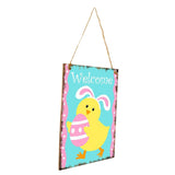 Maxbell Happy Easter Hanging Ornament Spring Bunny Plaque Party Door Home Decoration Chick