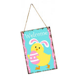 Maxbell Happy Easter Hanging Ornament Spring Bunny Plaque Party Door Home Decoration Chick