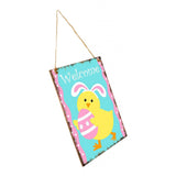 Maxbell Happy Easter Hanging Ornament Spring Bunny Plaque Party Door Home Decoration Chick