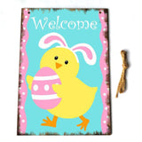 Maxbell Happy Easter Hanging Ornament Spring Bunny Plaque Party Door Home Decoration Chick
