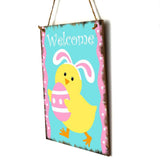 Maxbell Happy Easter Hanging Ornament Spring Bunny Plaque Party Door Home Decoration Chick
