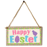 Maxbell Easter Wooden Plaque Decoration Door Hanging Display Sign Happy Easter 1