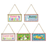 Maxbell Easter Wooden Plaque Decoration Door Hanging Display Sign Happy Easter 1