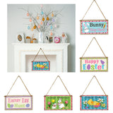 Maxbell Easter Wooden Plaque Decoration Door Hanging Display Sign Happy Easter 1