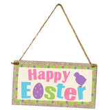 Maxbell Easter Wooden Plaque Decoration Door Hanging Display Sign Happy Easter 1