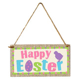 Maxbell Easter Wooden Plaque Decoration Door Hanging Display Sign Happy Easter 1